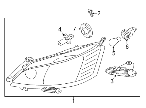 2018 Chevrolet City Express Bulbs Access Cover Diagram for 19316422