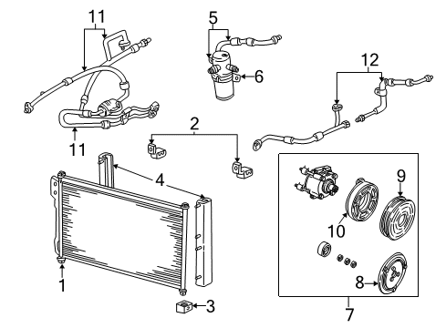 1997 Ford Expedition A/C Condenser, Compressor & Lines Condenser Seal Diagram for F75Z-19E572-CA
