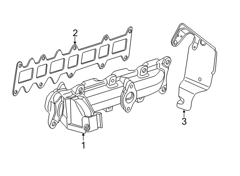 2016 Ram ProMaster 1500 Exhaust Manifold Shield-Heat Diagram for 68226977AA