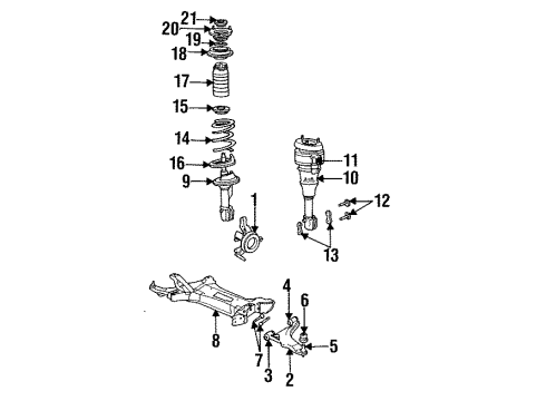 1993 Chrysler Imperial Front Suspension Components, Lower Control Arm, Stabilizer Bar SPACER-Front Suspension Spring DAMPER Diagram for 4014441