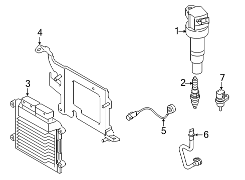 2016 Kia Forte Ignition System Engine Ecm Electronic Control Module Diagram for 391072EXB2
