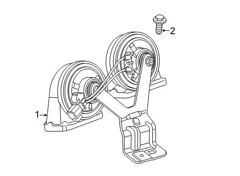 2019 Chevrolet Blazer Horn Horn Bolt Diagram for 11547952