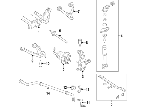 2014 Chevrolet Corvette Rear Suspension, Lower Control Arm, Upper Control Arm, Ride Control, Stabilizer Bar, Suspension Components Shock Diagram for 23202881