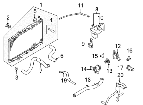 2003 Dodge Stratus Powertrain Control Throttle Position Sensor Kit Diagram for 4897247AA