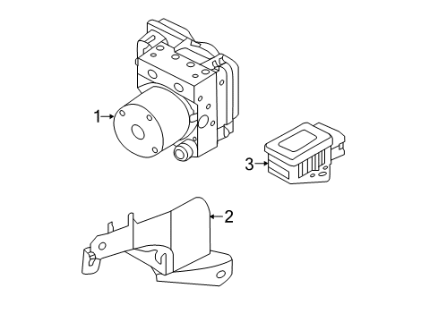 2017 Kia Cadenza ABS Components Hydraulic Unit Assembly Diagram for 58920F6110