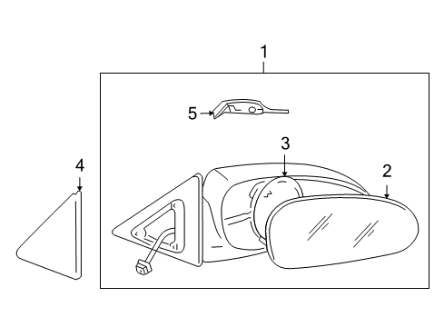 2007 Hyundai Azera Mirrors Mirror Assembly-Outside Rear View, RH Diagram for 87620-3L130