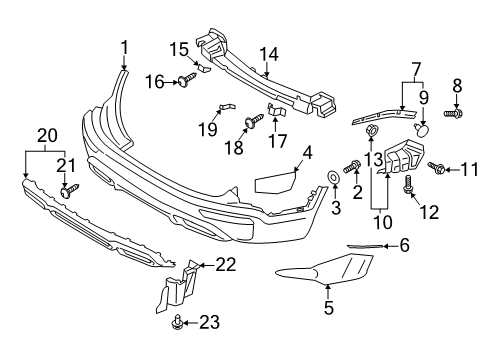2022 Kia Telluride Bumper & Components - Rear Pad U Diagram for 86697S9000