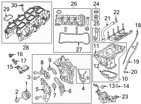 2018 Dodge Challenger Engine Parts, Engine Appearance Cover Seal Diagram for 53021661AA