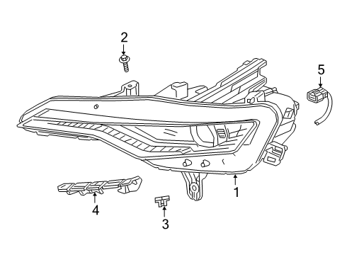 2022 Chevrolet Camaro Headlamp Components Harness Diagram for 84515032