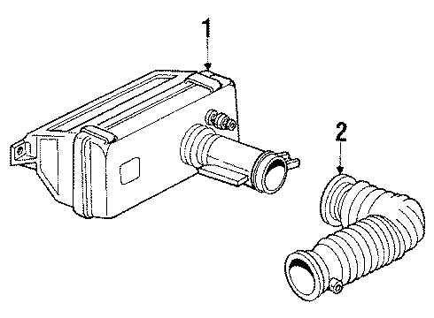 1988 Oldsmobile Cutlass Calais Filters Air Cleaner Diagram for 25096532