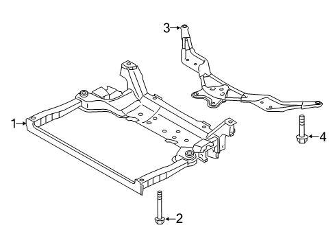 2018 Infiniti Q70L Suspension Mounting - Front Bolt Diagram for 54459-AX00B