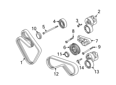 2005 BMW Z4 Belts & Pulleys Hex Bolt Diagram for 07119904529