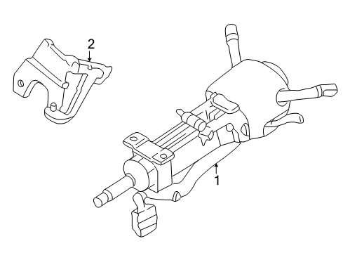 2005 Buick LeSabre Steering Column, Steering Wheel Column Asm, Steering Diagram for 88964589