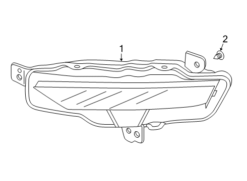 2019 Acura ILX Fog Lamps Foglight, Front R Diagram for 33900-TJB-A01