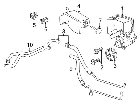 2003 Pontiac Grand Am P/S Pump & Hoses, Steering Gear & Linkage Hose Asm-P/S Gear Inlet Diagram for 26068979