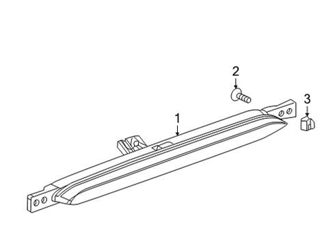 2020 Buick Encore GX High Mount Lamps High Mount Lamp Diagram for 42716017