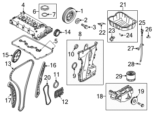 2010 Kia Forte Filters Oil Level Gauge Guide Diagram for 26612-25000