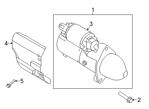 2020 Kia Telluride Starter Starter Assy Diagram for 361003L150