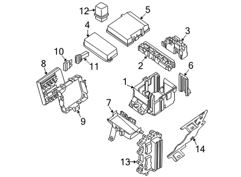 2022 Nissan Frontier Electrical Components BLOCK ASSY-JUNCTION Diagram for 24350-9BU0A