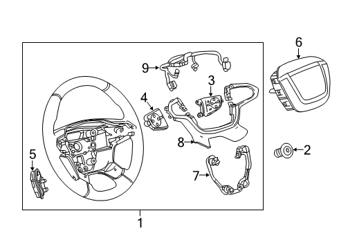 2018 Chevrolet Colorado Steering Column & Wheel, Steering Gear & Linkage Harness Diagram for 84648583