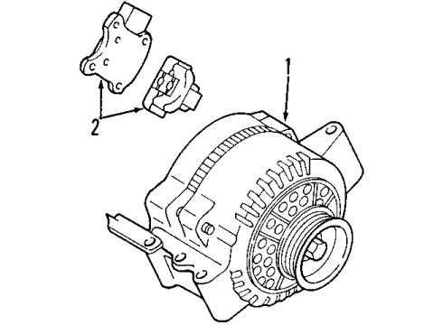 2004 Ford F-150 Heritage Alternator Alternator Diagram for F1TZ-10346-CRM2