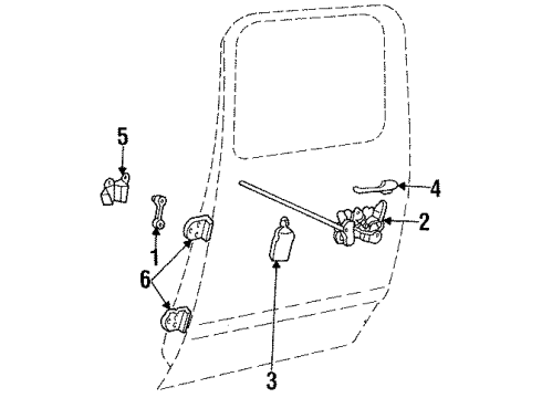 1984 Dodge W350 Door & Components WEATHERSTRIP-Assembly-Front Door Diagram for 55023781