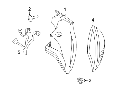 2006 Dodge Viper Tail Lamps Lamp-Tail Stop Turn Diagram for 5030321AB