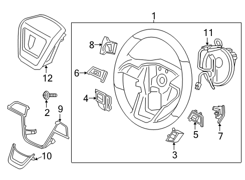 2017 Lincoln Continental Steering Column & Wheel, Steering Gear & Linkage Adjust Switch Diagram for GD9Z-9C888-BA