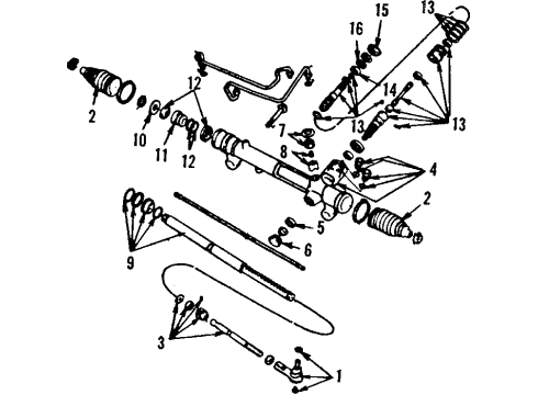 1992 Ford Mustang EGR System Valve Gasket Diagram for E6FZ-9D476-A