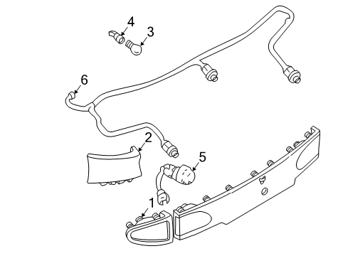 1997 Pontiac Sunfire Tail Lamps Socket Asm, Automatic Transmission Control Indicator Lamp *Black Diagram for 12159671