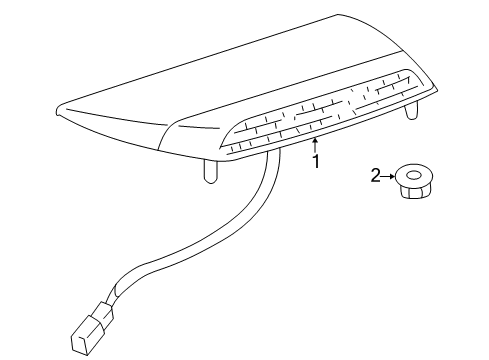 2002 Lexus SC430 High Mount Lamps Lamp Assy, Center Stop Diagram for 81570-24060-D0