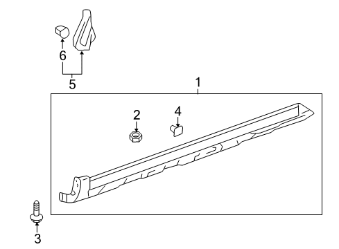 2010 Honda CR-V Exterior Trim - Pillars, Rocker & Floor Garnish Assy., L. FR. Pillar Corner *NH731P* (CRYSTAL BLACK PEARL) Diagram for 75495-SWA-J01YA