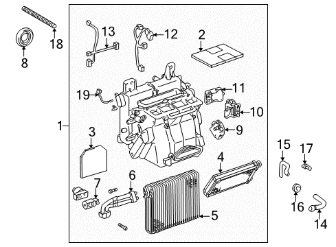 2002 Lexus IS300 Air Conditioner Tube & Accessory Assembly Diagram for 88710-3A150