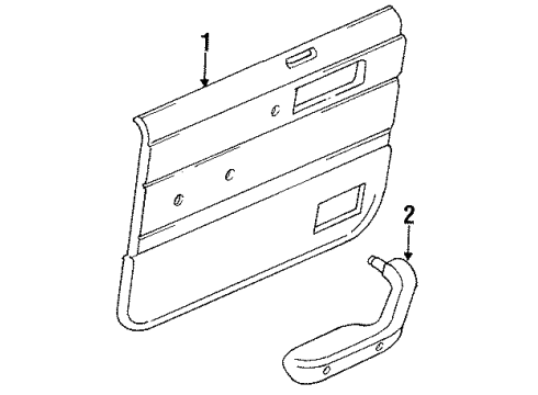 1988 Jeep Cherokee Interior Trim - Door Armrest Diagram for 5AB98JS1