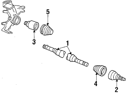 1984 Mercury Topaz Axle Shaft - Front Boot Diagram for E43Z3A331D