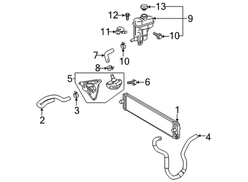 2021 Toyota RAV4 Prime Inverter Cooling Components Reservoir Hose Diagram for G9226-42020