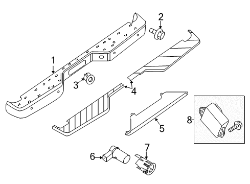 2011 Nissan Titan Parking Aid Sensor-Sonar Diagram for 25994-7S21E