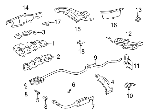 1999 Pontiac Grand Am Exhaust Manifold Engine Exhaust Manifold Diagram for 24574871