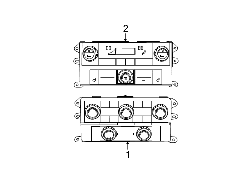 2013 Ram C/V A/C & Heater Control Units Air Conditioner And Heater Control Diagram for 68260539AB