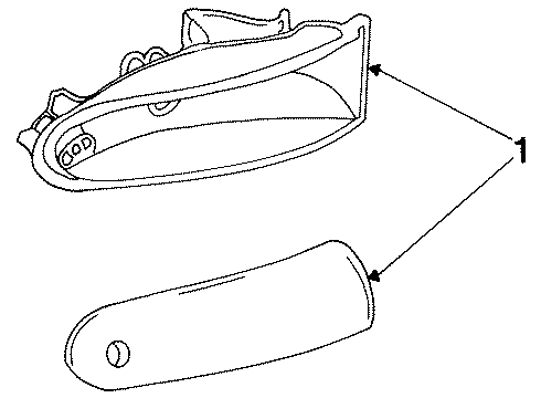 2000 Chrysler Town & Country Side Marker Lamps Lamp-Side Marker Diagram for 4857076AB