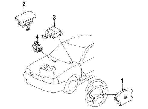 1997 Infiniti I30 Air Bag Components Wire Assembly-Steering Diagram for B5554-40U60