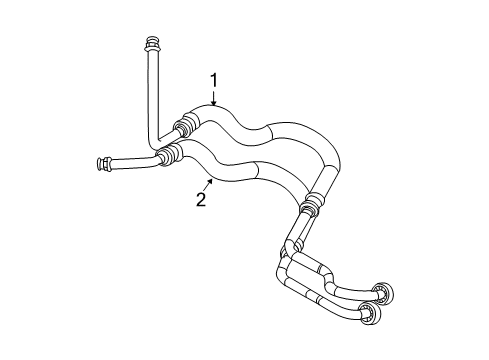 2005 Saturn Vue Trans Oil Cooler Cooler Line Diagram for 19300853