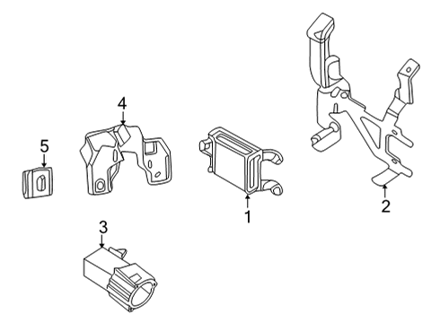 2020 Nissan Sentra Automatic Temperature Controls SENSOR ASSY-DISTANCE Diagram for 28438-6LA3C