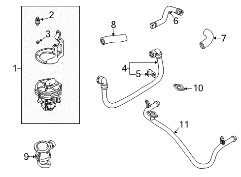 1999 BMW 740iL Emission Components Air Pump Diagram for 11721707585