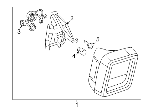 2018 Jeep Wrangler Bulbs Tail Stop Turn Diagram for 55112891AG