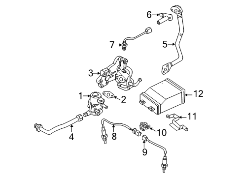 2000 Nissan Sentra EGR System XHAUST Gas RECIRCULATION Valve Diagram for 14710-7J401