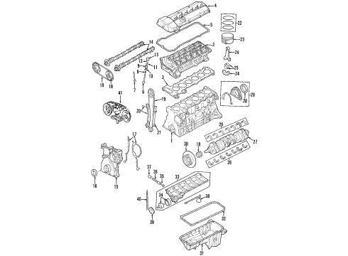 2003 BMW Z4 Engine Parts, Mounts, Cylinder Head & Valves, Camshaft & Timing, Oil Pan, Oil Pump, Crankshaft & Bearings, Pistons, Rings & Bearings, Variable Valve Timing Control Valve Diagram for 11411716410