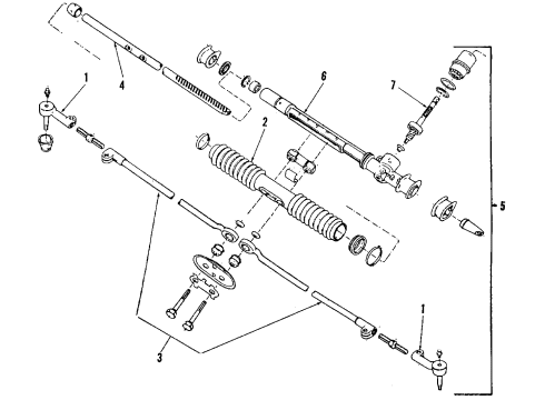 1986 Buick Skyhawk P/S Pump & Hoses, Steering Gear & Linkage Bearing Asm-Steering Gear Roller Diagram for 7819358