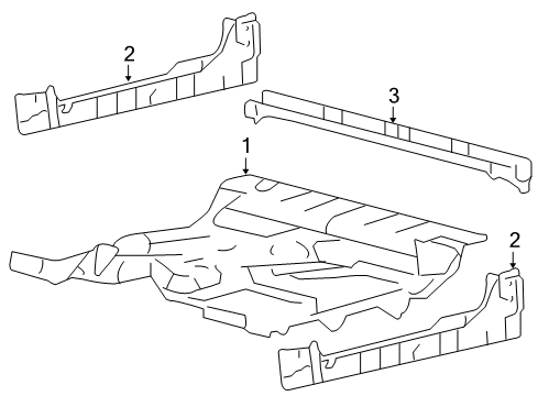 2008 Lincoln Mark LT Cab - Floor Floor Side Rail Diagram for 5L3Z-1610111-AA