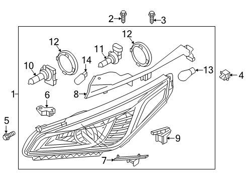 2017 Hyundai Sonata Headlamps Headlamp Assembly, Right Diagram for 92102-E6120